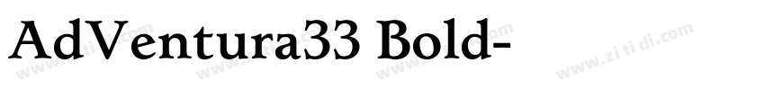 AdVentura33 Bold字体转换